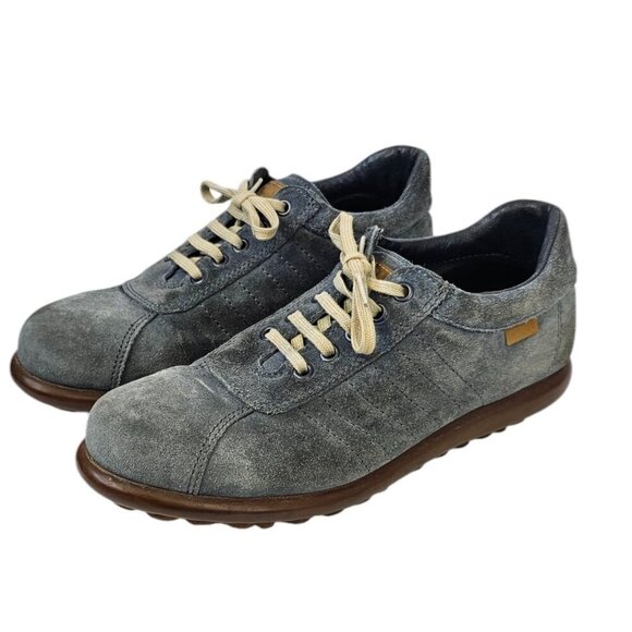 CAMPER Mens Pelotas Suede Sneakers, Blue, Size 41 US 8 - Picture 1 of 10